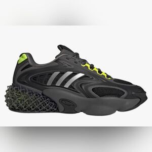 Adidas Men 4D Krazed mesh upper Black metallic  Solar Yellow sneakers size 6.5